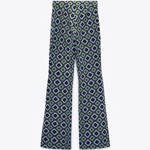 Zara Geometric Print Flared Pants - Worn Once!